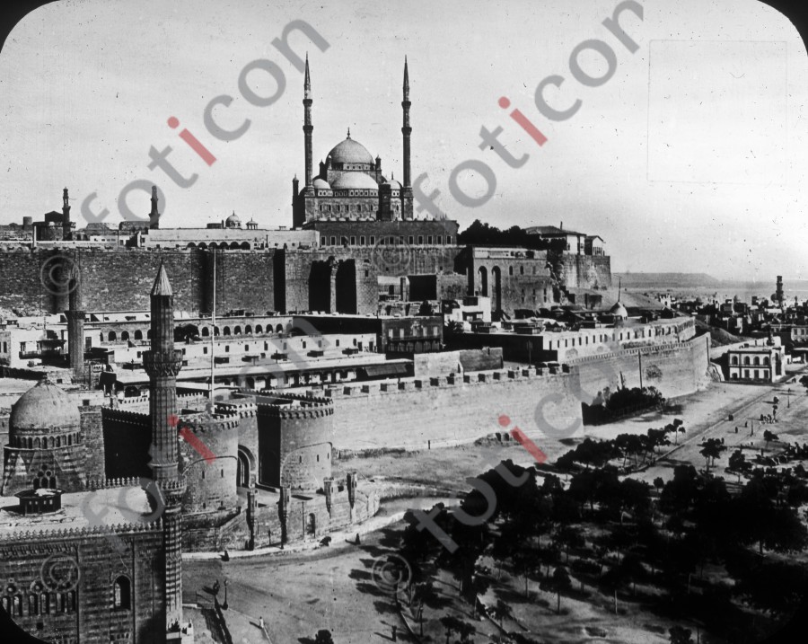 Zitadelle von Kairo | Cairo Citadel - Foto foticon-simon-008-080-sw.jpg | foticon.de - Bilddatenbank für Motive aus Geschichte und Kultur